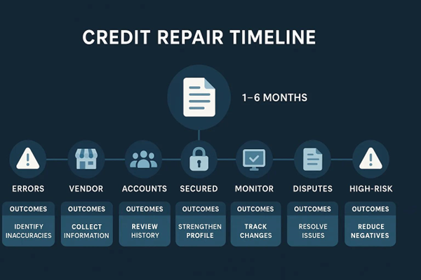 business credit repair process and timeline steps
